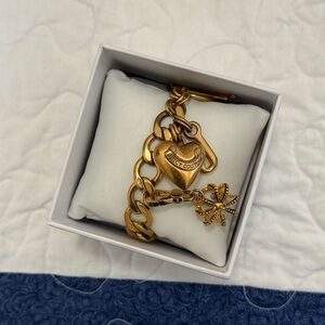 Juicy Couture Gold Chain Bracelet with Charms